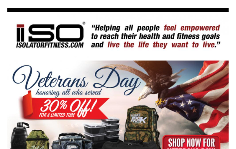 Isolator Veterans Day Email