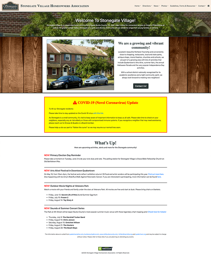 Stonegate Home Page