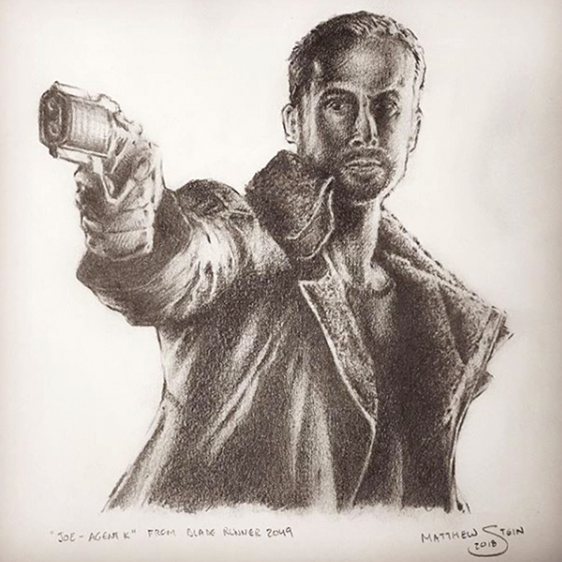 Blade Runner 2049 graphite pencil drawing
